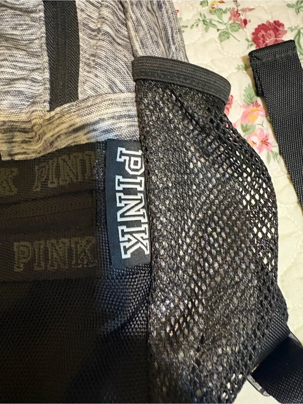 PINK Victoria's Secret Heather Gray and Black Men's Backpack
